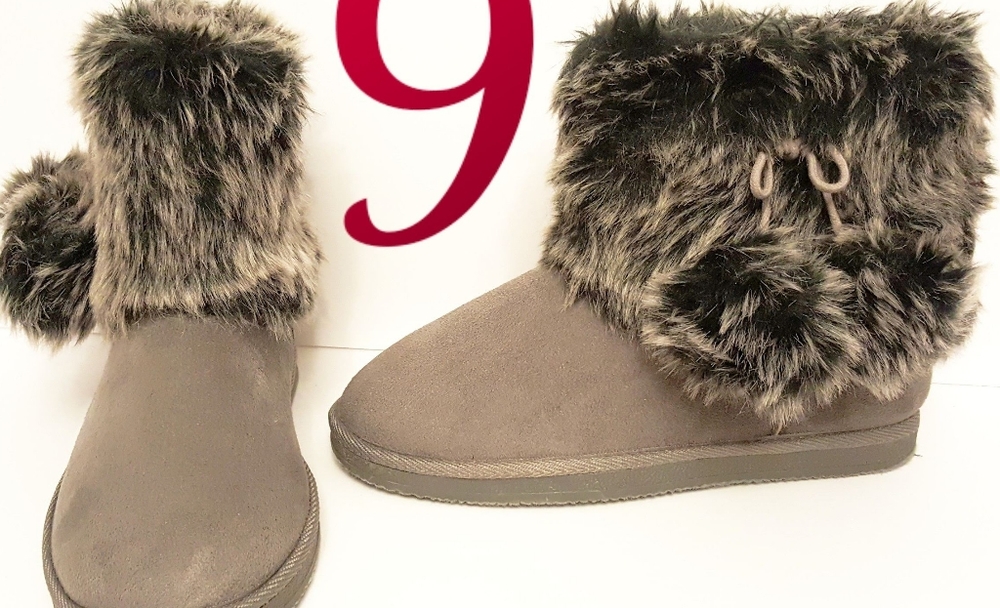New Justfab grey fury boots
